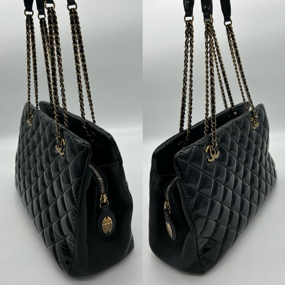 Authentic Chanel patent leather Paris Salzburg CC eyelet medium tote - Picture 7 of 17